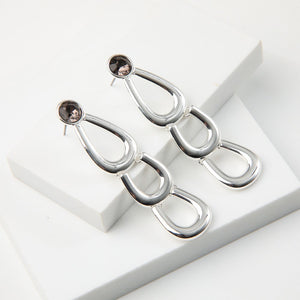 Aros Largos Talía Plateado Tatienne