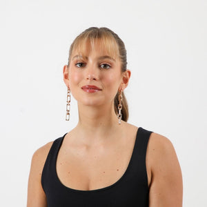 Aros Largo Lenas Dorado I-D