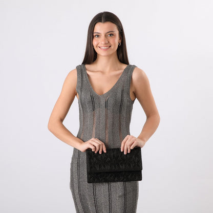 Cartera Clutch Gretta Black Humana