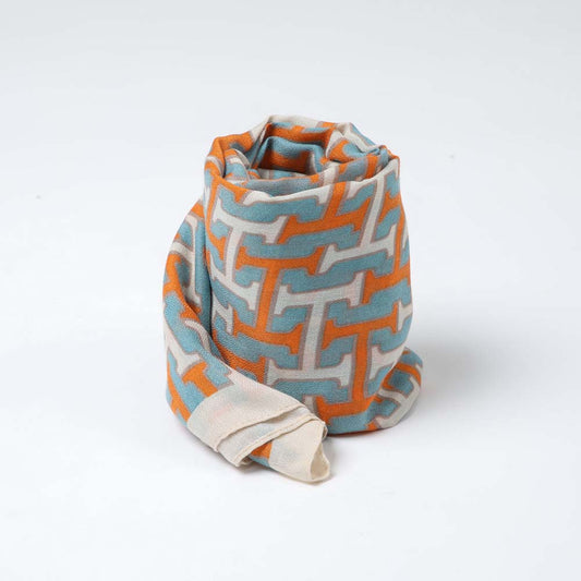 Pañuelo Estampado Human Celeste
