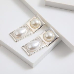 Aros Largos Plateado Okla I-D