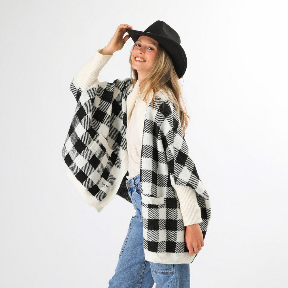 Poncho Square White Humana