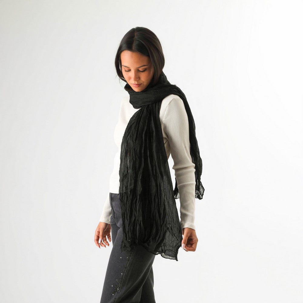 Pañuelo Liso Lino Negro Humana