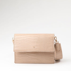 Cartera Bandolera Ecocuero Calais Beige  i-D