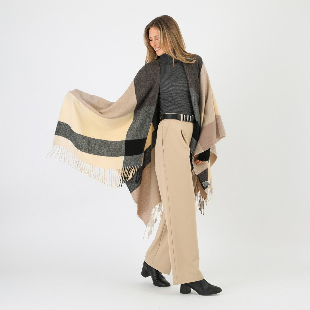 Poncho Puka Beige Tatienne