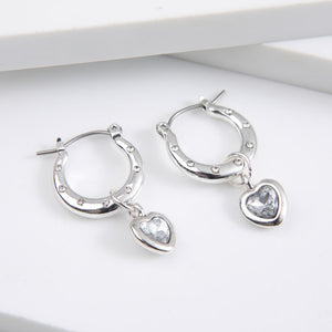 Aros Argolla Heart Plateado Humana