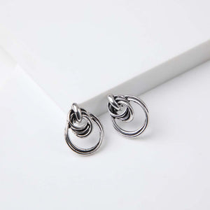 Aros Pegado Petunia Plateado Humana