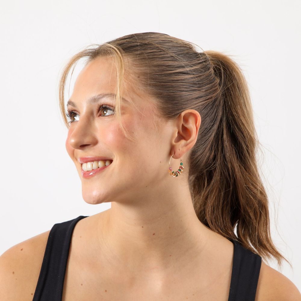 Aros Argolla Punchy Paisley 28 Dorado i-D