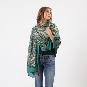 Pañuelo Estampado Delia Verde Humana