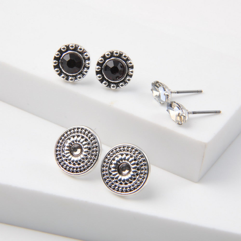 Set De Aros Noelia Plateado Tatienne