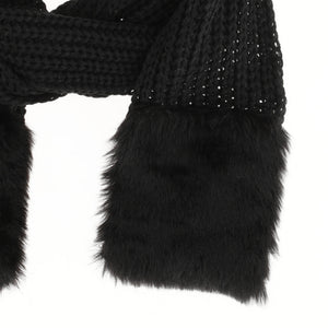 Bufanda Tejida Negro Fur i-D
