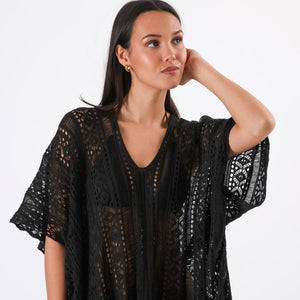 Kimono Tejido Nina Negro Humana