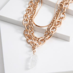 Collar Triple Heavy Dorado Humana