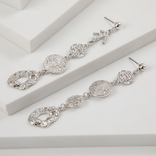 Aros Largo Air Plateado Tatienne