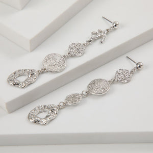 Aros Largo Air Plateado Tatienne