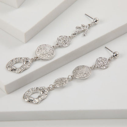 Aros Largo Air Plateado Tatienne