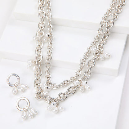 Set De Collar Rio Plateado Humana