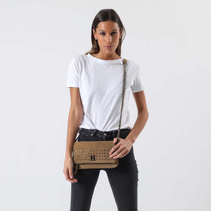 Cartera Cruzada Folded Beige Humana