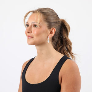 Aros Mediano Rain Plateado Humana