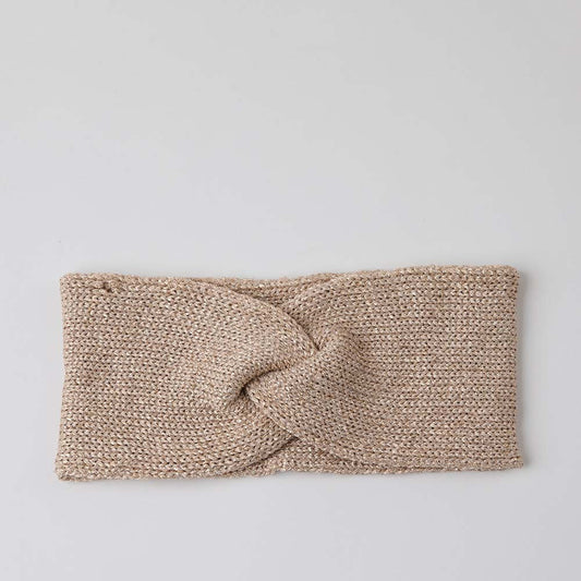 Cintillo Tejido Lurex Café Humana