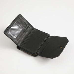 Billetera Chica Gema Ecocuero Negra Humana