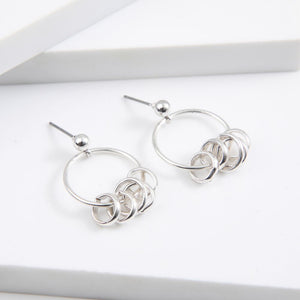 Aros Mediano Rings Plateado Humana