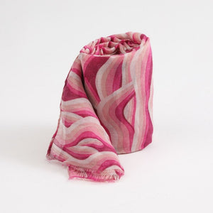 Pañuelo Estampado Mati Ondas Fucsia Tatienne