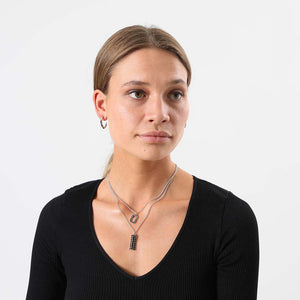 Collar Set Yorke Plateado Humana
