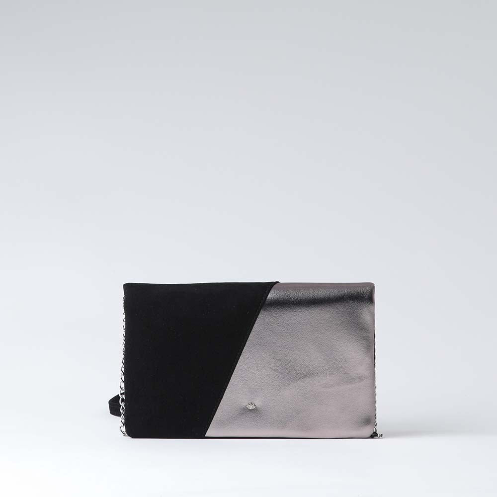 Cartera Cruzada Mia Plateada i-D