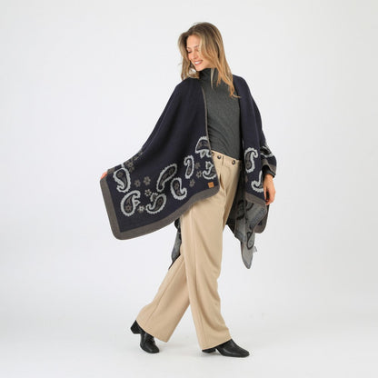 Poncho Pavel Navy Tatienne