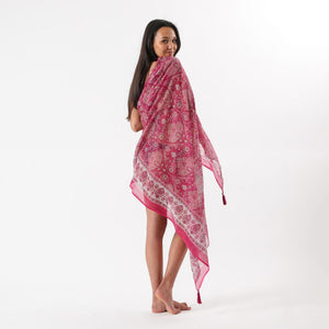Pareo Estampado Creta Rosado Humana