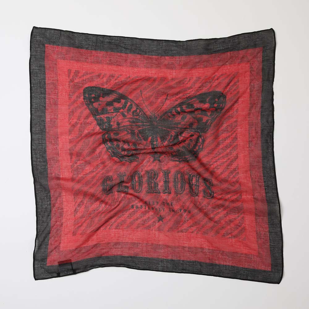 Bandana Butterfly Roja Humana