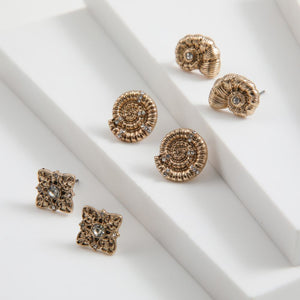 Set de 3 aros Harbor Dorado ID