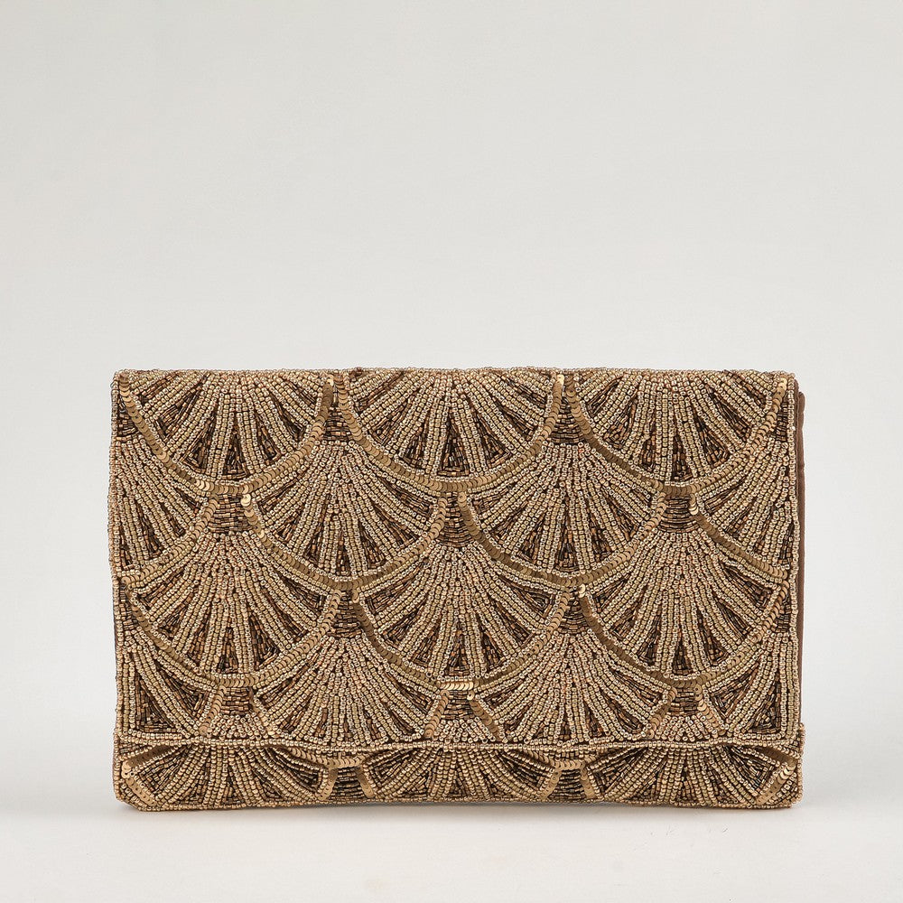 Cartera Clutch Billie Dorado Humana