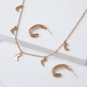 Set Collar Lastres Dorado Humana