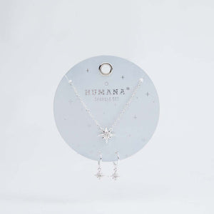 Collar + Aro Rodas Plateado Humana