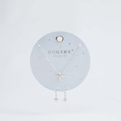 Collar + Aro Rodas Plateado Humana