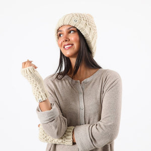 Set Gorro + Guante Jordyn Blanco Humana