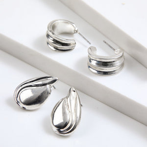Set De Aros Jae Plateado Humana