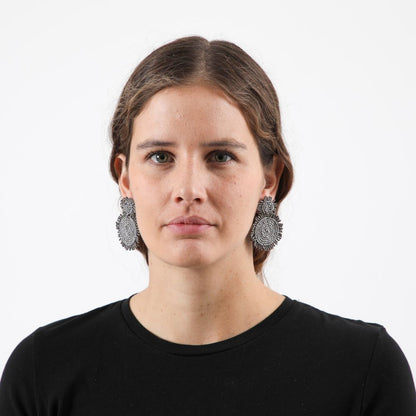 Aros Mediano Cuneo Plateado Tatienne