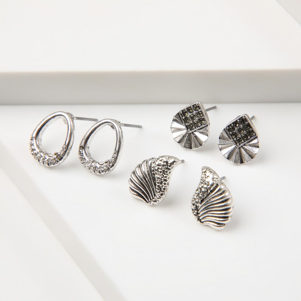 Set De Aros Ula Plateado I-D