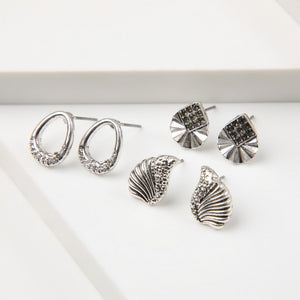 Set De Aros Ula Plateado I-D