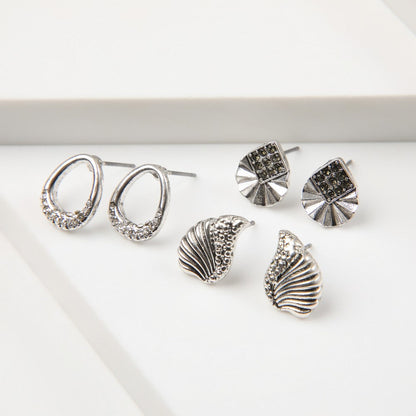 Set De Aros Ula Plateado I-D