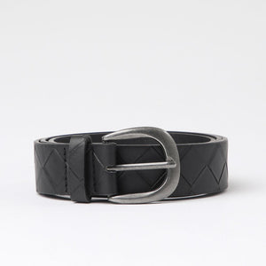 Cinturón Trenza Silver Negro Humana
