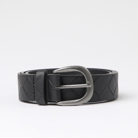 Cinturón Trenza Silver Negro Humana