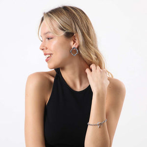 Aros Mediano Gerbera Plateado Humana