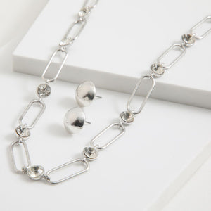 Set Collar y Aros Unity Plateado Tatienne