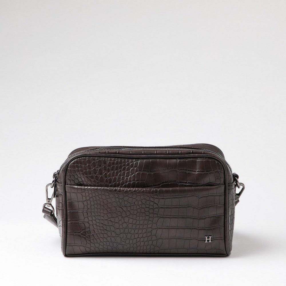 Cartera Bandolera Blanca Café Humana