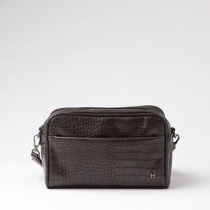 Cartera Bandolera Blanca Café Humana