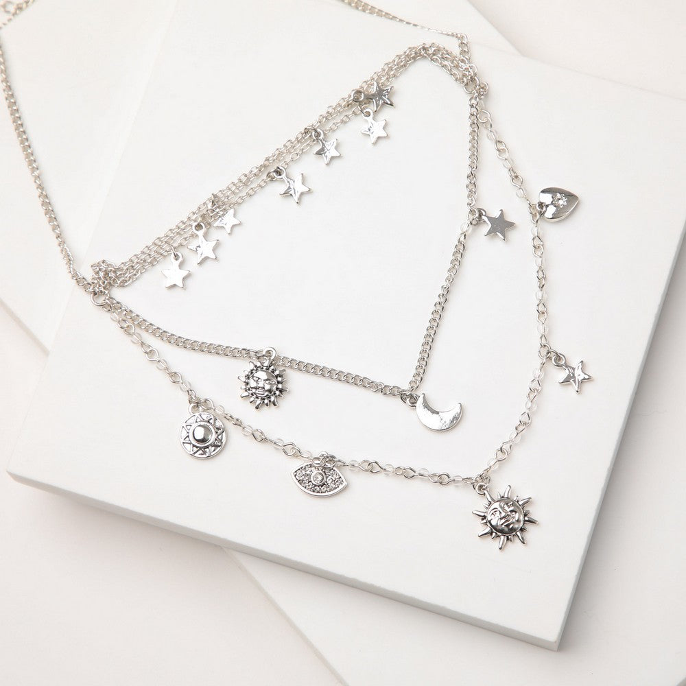 Collar Corto Yoli Plateado Humana